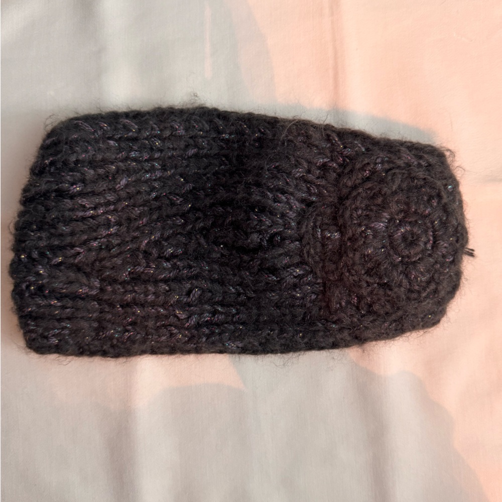 Handmade Chunky Knit Black Beanie